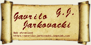 Gavrilo Jarkovački vizit kartica
